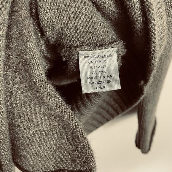 360 Cashmere Sweater Size XS Cocoa Brown Jordana Cowl Neck Wrap Lagenlook Boho - Picture 11 of 11